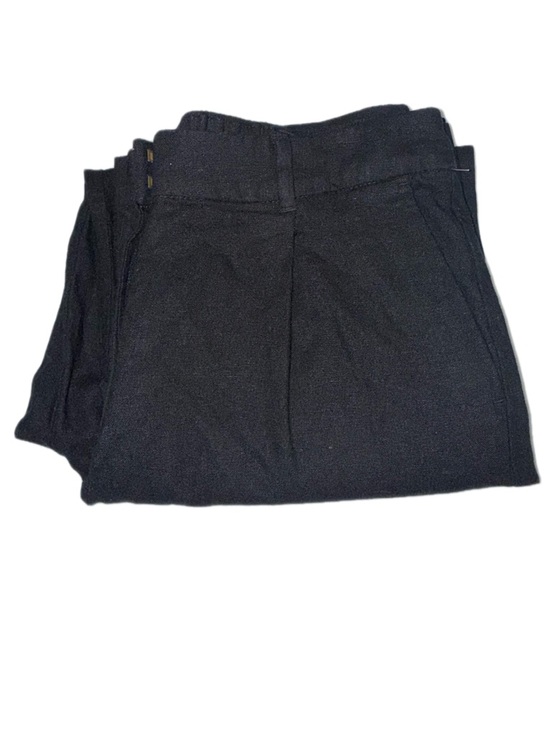 Old Navy Taylor Wide Leg Pants Medium Extra High Rise Linen Blend Black - Picture 5 of 9